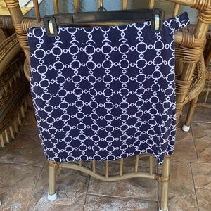 Navy blue & white print skort. Great for golf or casual wear